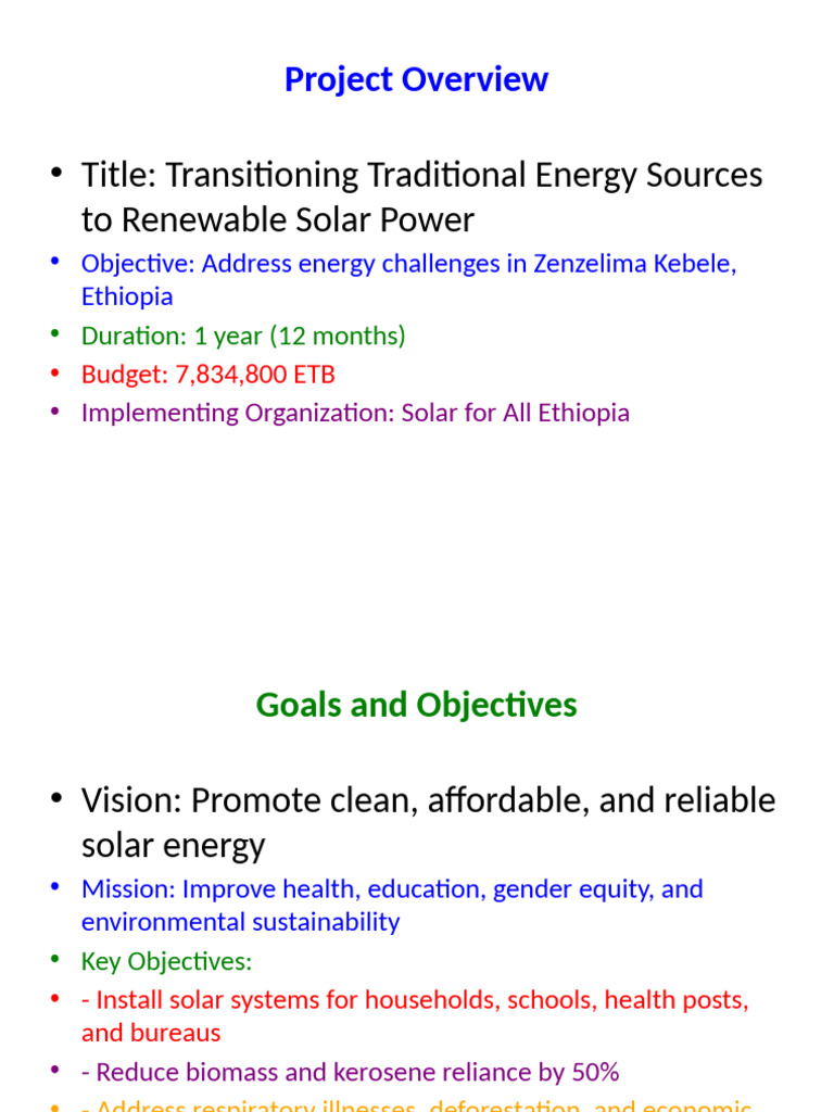 Transitioning To Solar Project | PDF