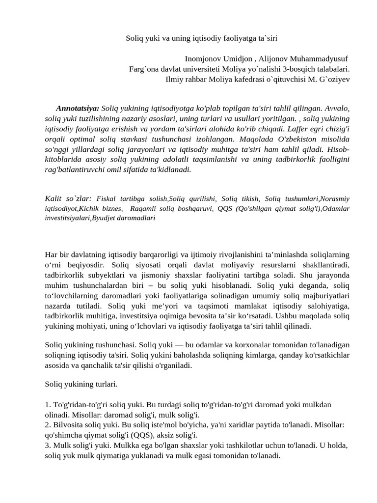 Umidjon | PDF
