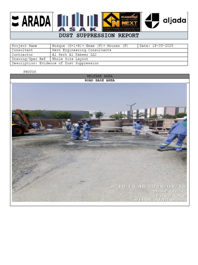 Dust Suppression Report for Mosque Project | PDF