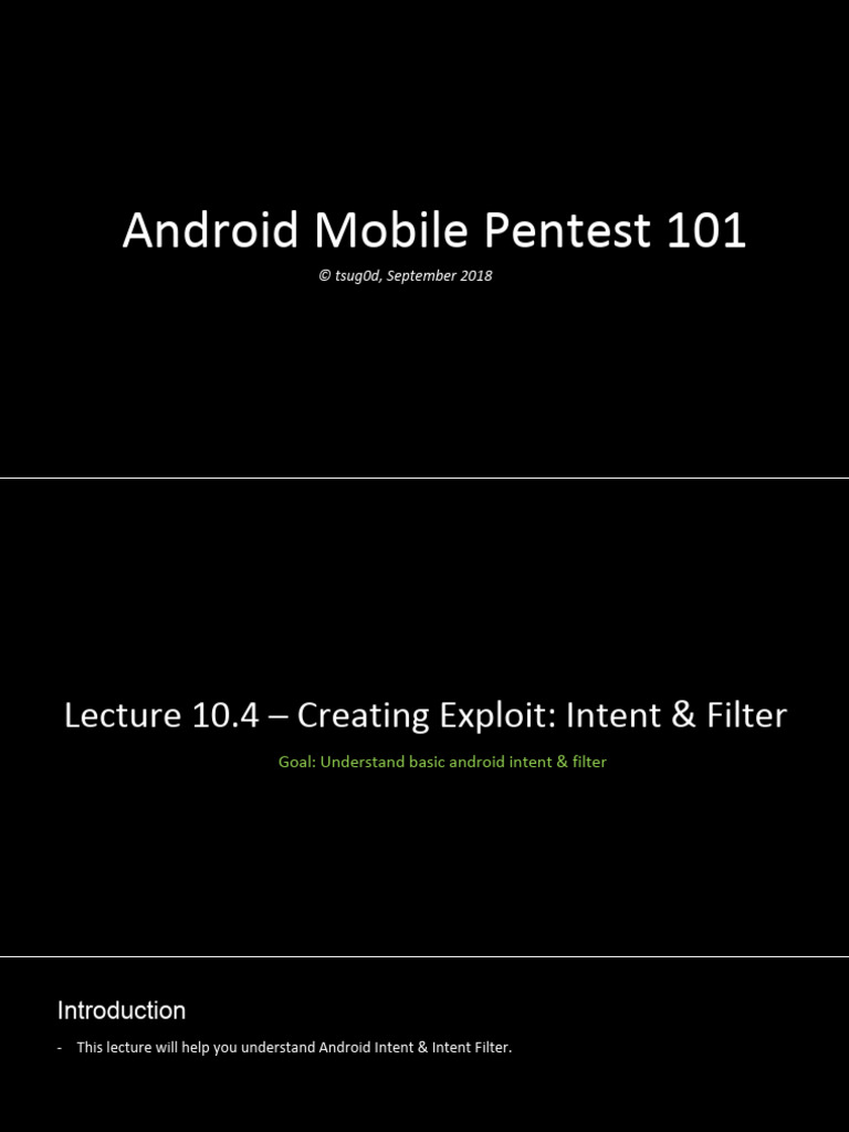 Understanding Android Intents & Filters | PDF | Android (Operating ...