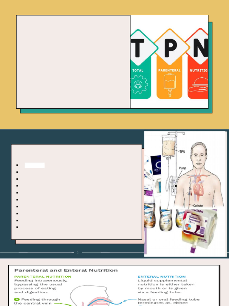 Overview of Total Parenteral Nutrition | PDF | Medical Specialties ...