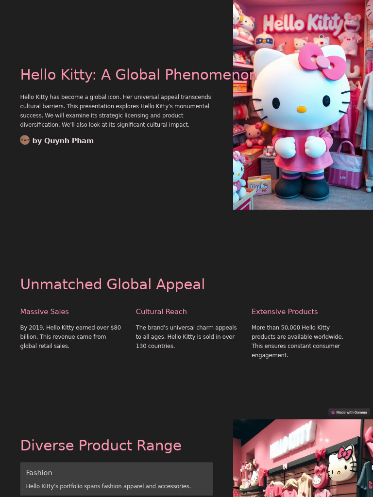 Hello Kitty's Global Success Explained | PDF | Brand | Marketing