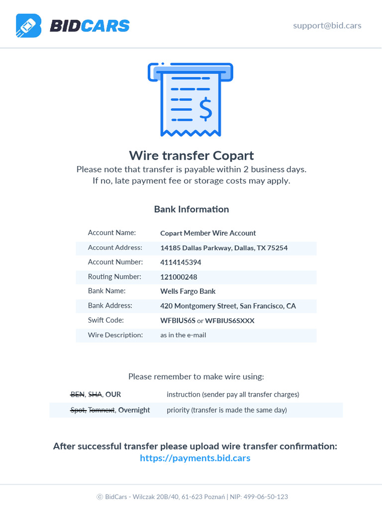 Wire Copart en | PDF