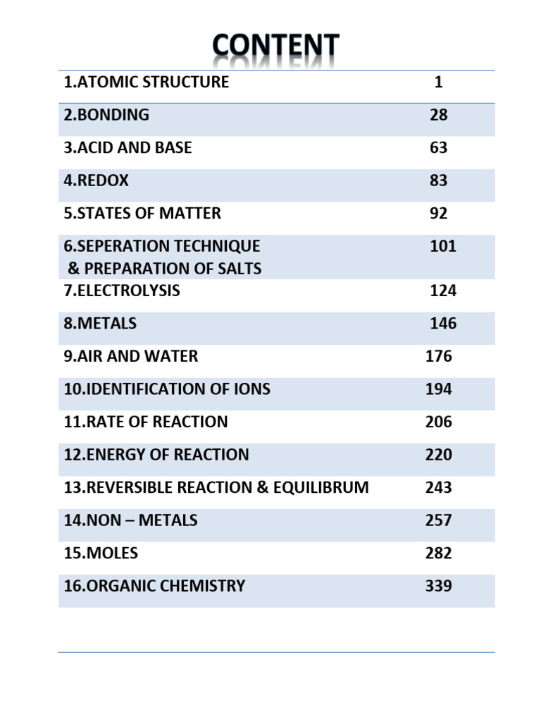 Chemistry Topics Overview and Exercises | PDF | Atoms | Chemical Elements
