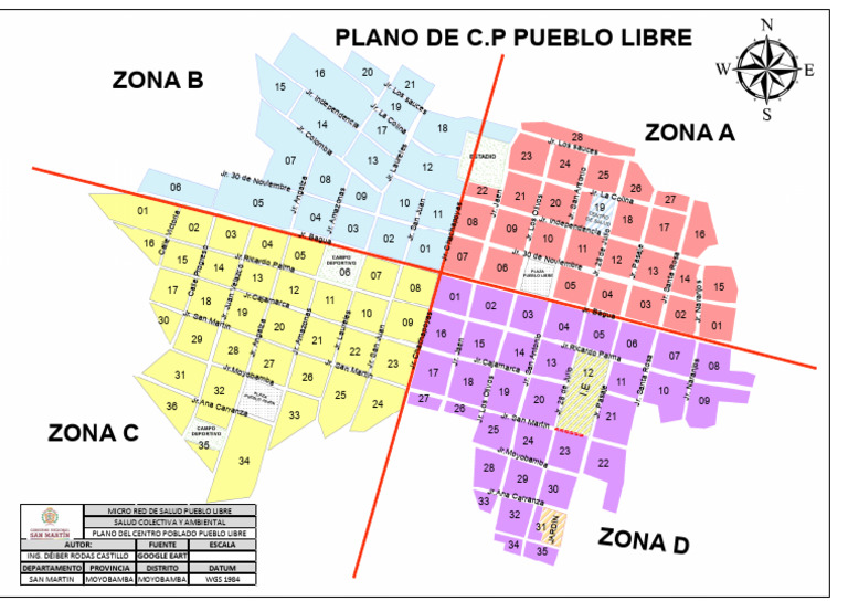 Mapa del Centro Poblado Pueblo Libre | PDF