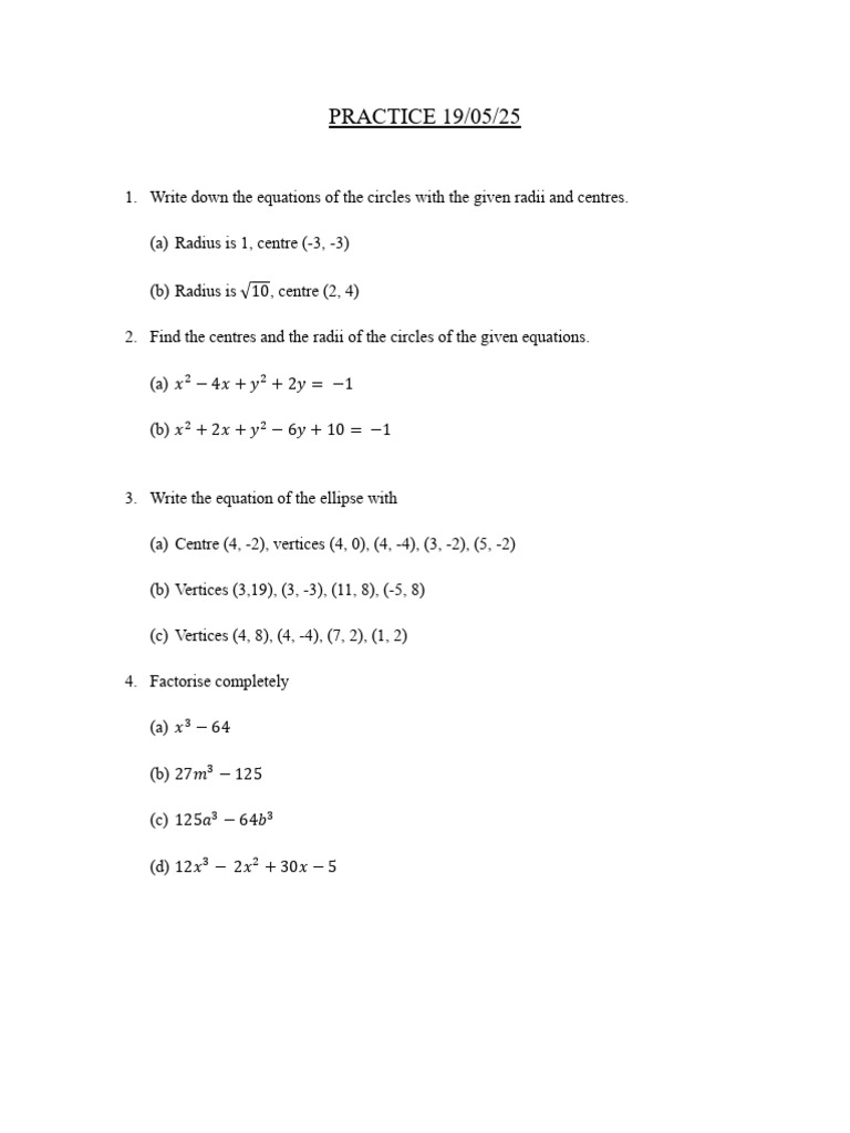 Practice 19.05.25 | PDF