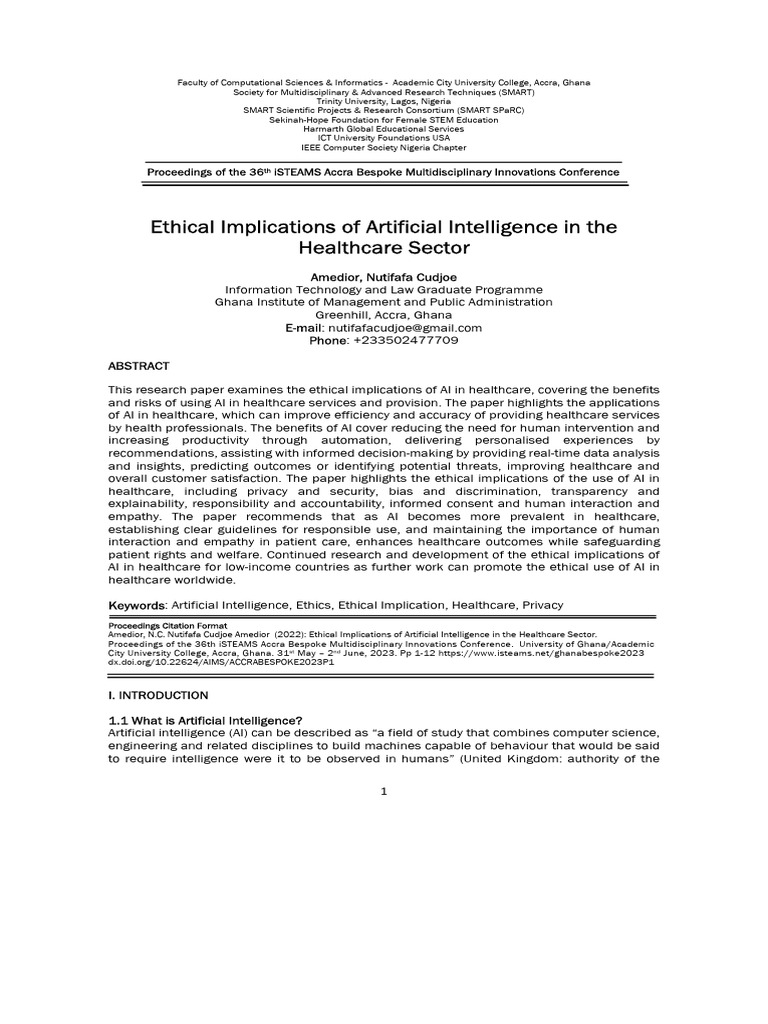 Ethical Implications of Artificial Intelligence in The 30giq65l | PDF ...