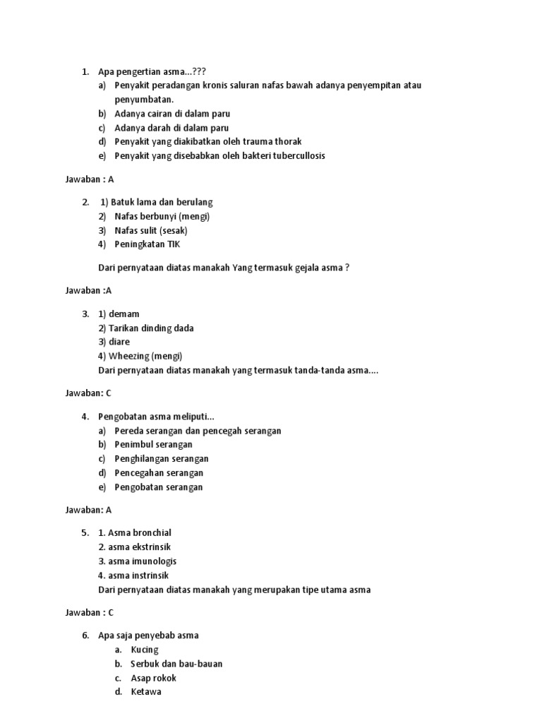 Contoh Soal Kasus Asma Mathlaul Khairiyah