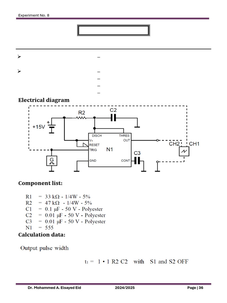 Experiment No. 8 | PDF