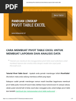 Pengertian Pivot Table | PDF