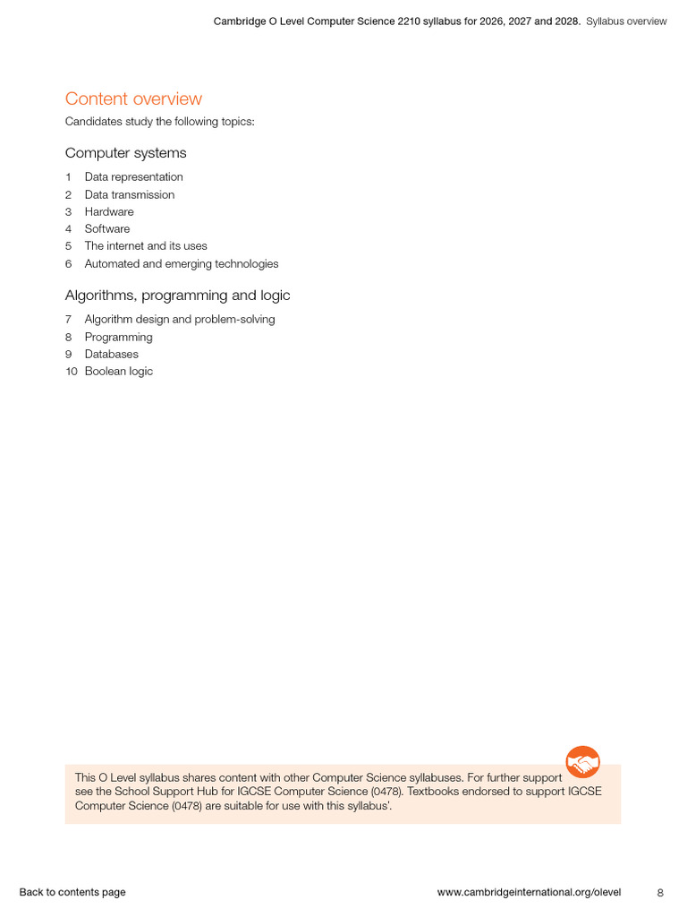Cambridge O Level CS 2210 Syllabus 2026 | PDF | Computer Science ...