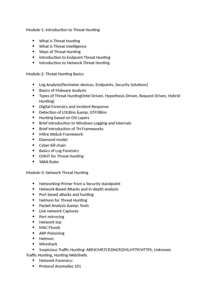 Cyber Threat Hunting | PDF | Computer Network | Security