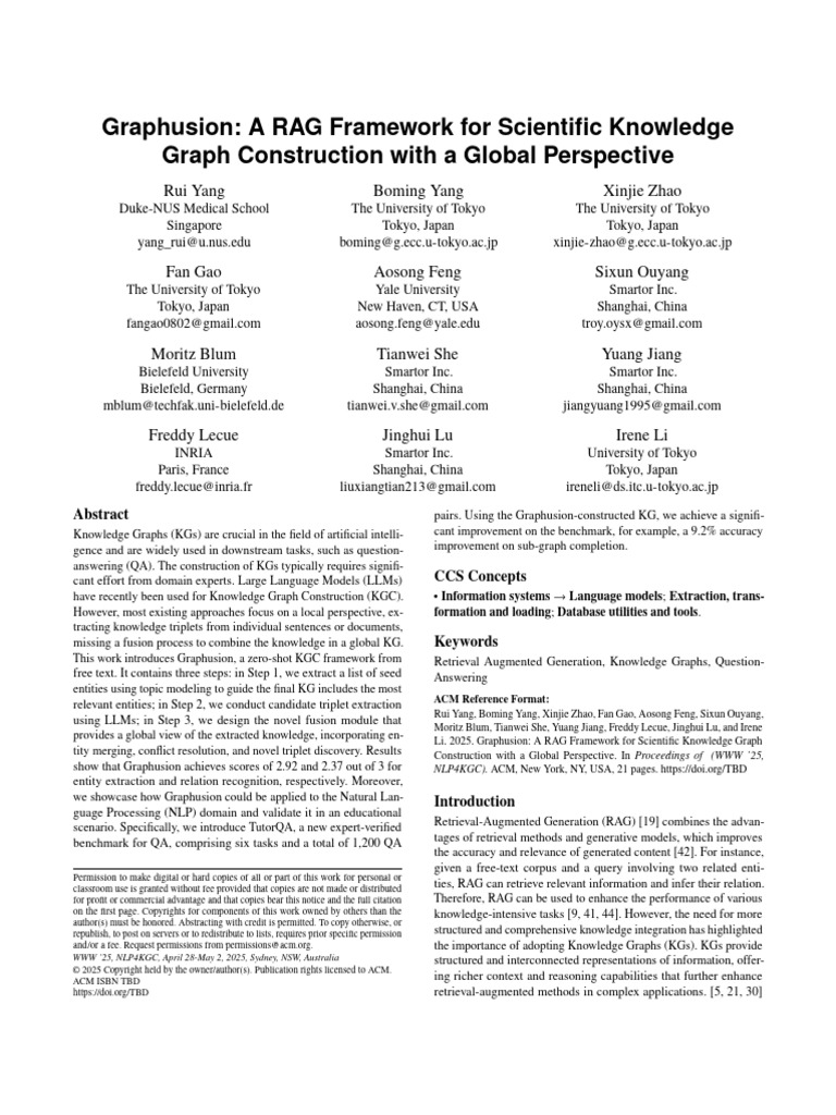Graphusion: Global KGC Framework | PDF | Knowledge | Cognition