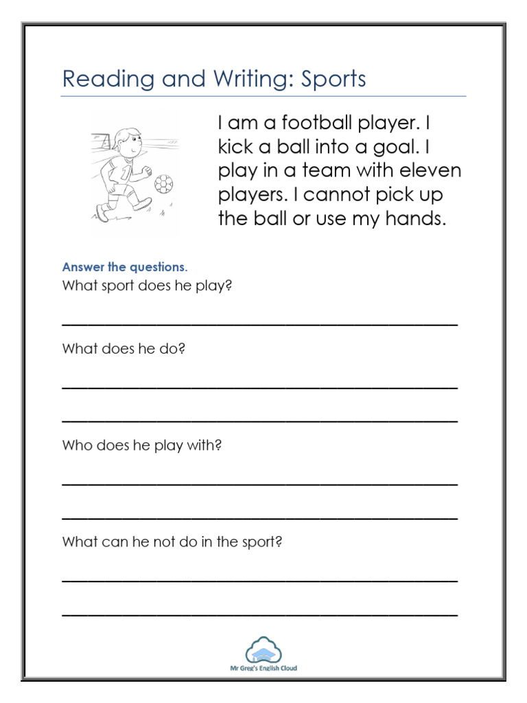 Reading and Writing Sports | PDF | Sports Rules And Regulations | Games ...