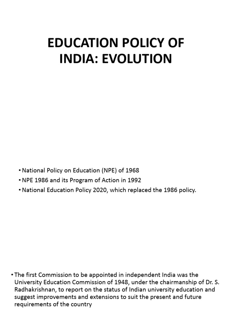 Evolution of Education Policy in India | PDF