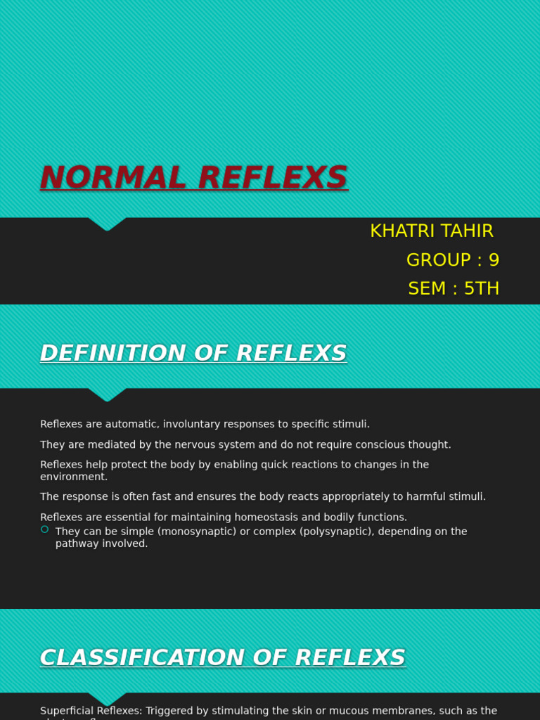 Understanding Normal Reflexes and Their Importance | PDF | Autonomic ...