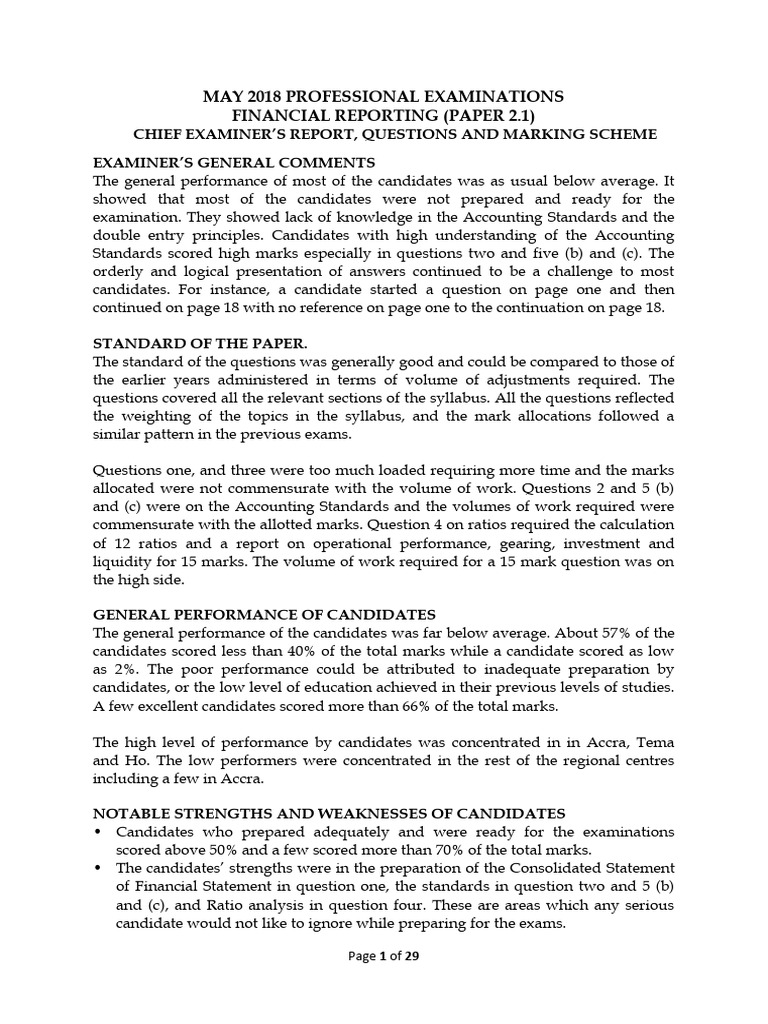 FINANCIAL REPORTING PAPER 2 1 May2018 | PDF | Depreciation | Debits And ...