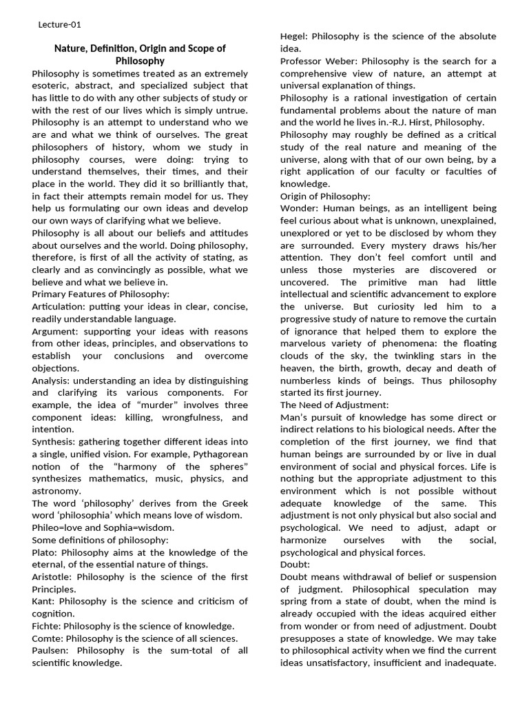 Nidarshan: Nature and Scope of Philosophy | PDF | Epistemology | Knowledge