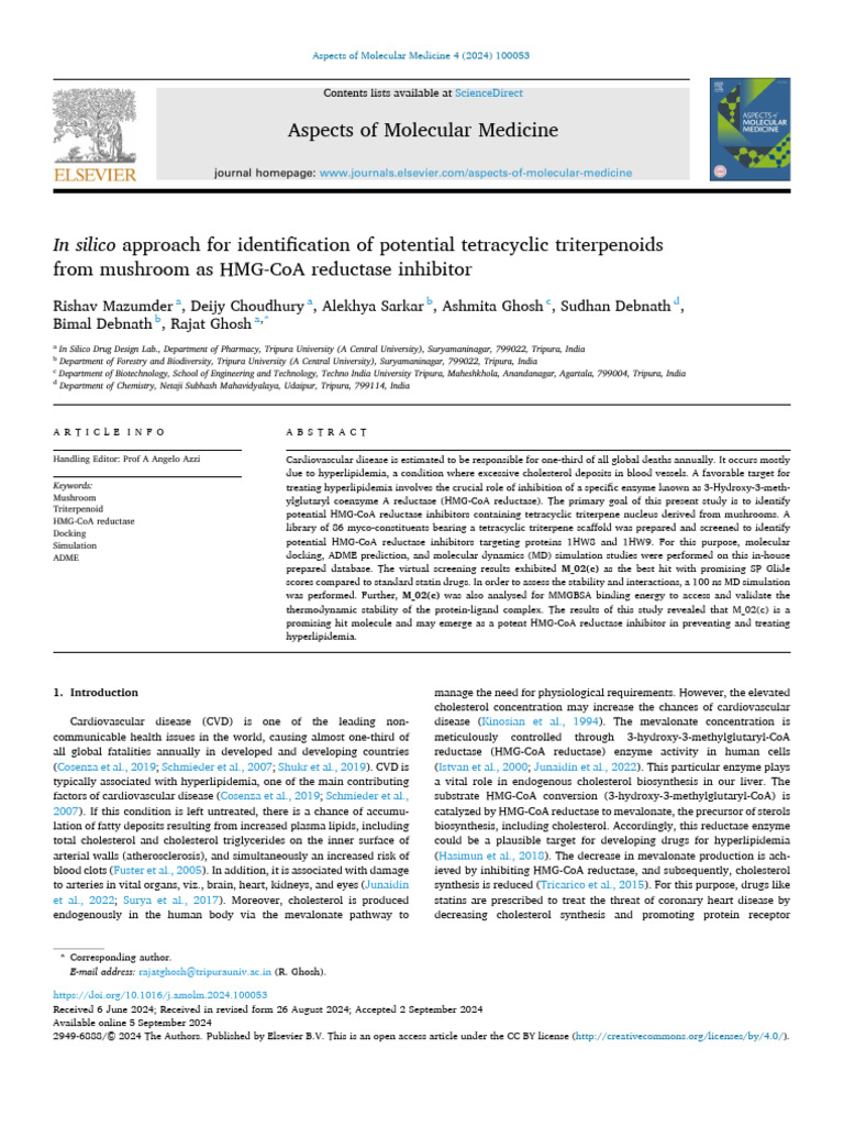 In Silico Approach For Identification of Potential Tetracyclic ...