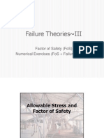 Failure Theories Iii: Factor of Safety (Fos) Numerical Exercises (Fos + Failure Theories)