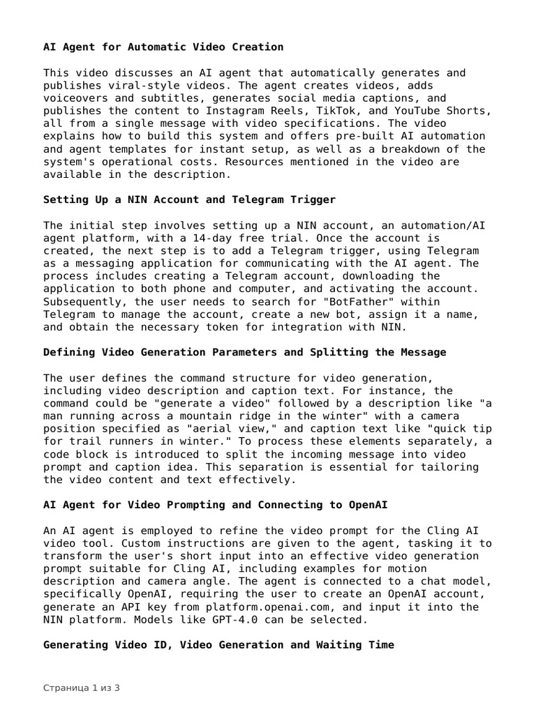 This AI Agent Creates and Publishes Viral Faceless Videos (n8n No-Code ...