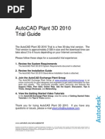 Autocad Plant 3d 2010 - Trial Guide