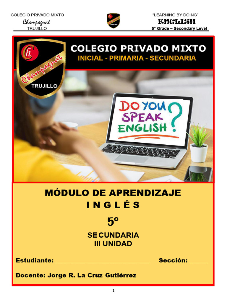 English Learning Module for 5th Grade | PDF