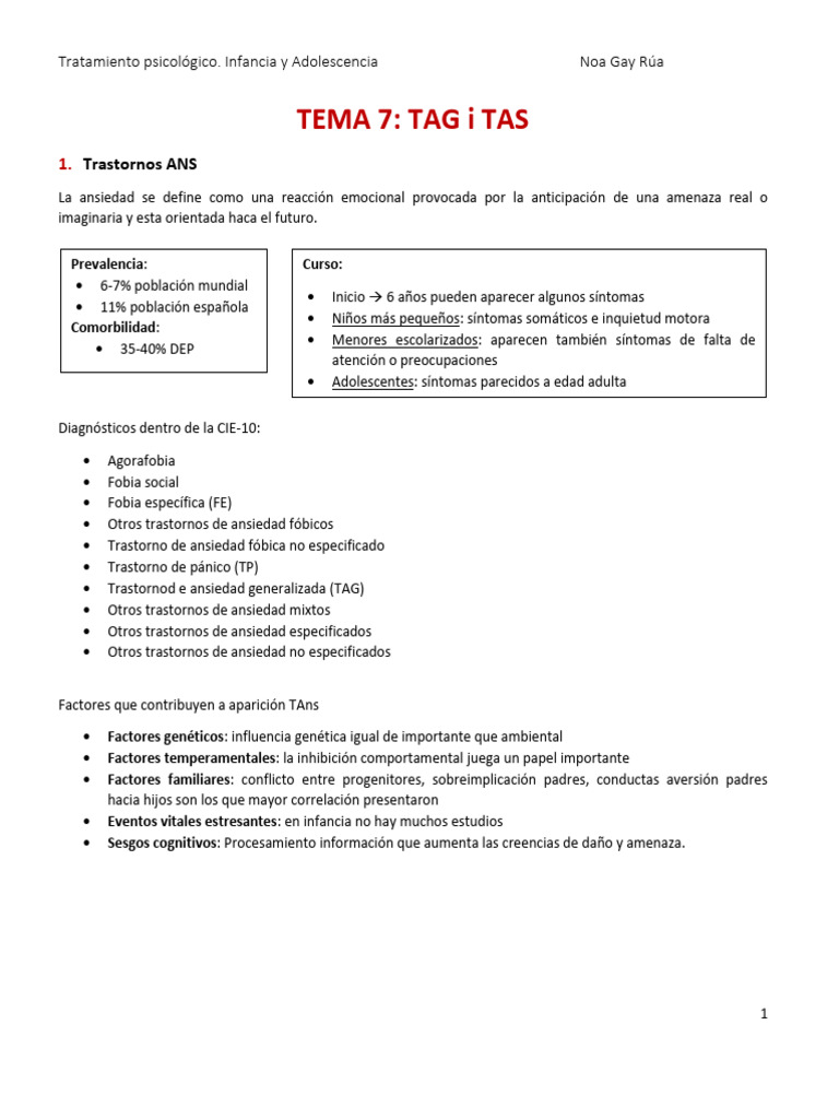 T2 - TAns y TOC | PDF | Terapia de conducta cognitiva | Desorden ...