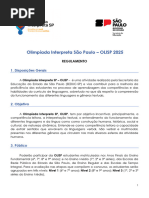 Premiação e Cronograma da OLISP 2025 | PDF | Aprendizado