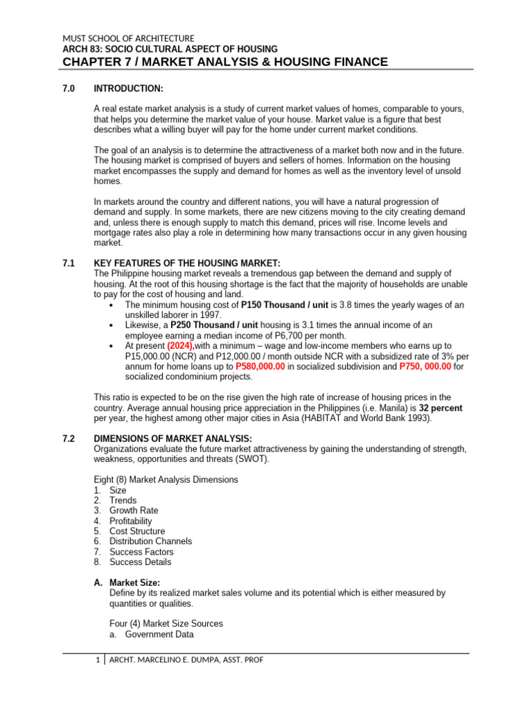 Philippine Housing Market Analysis 2024 | PDF | Economies Of Scale | Retail