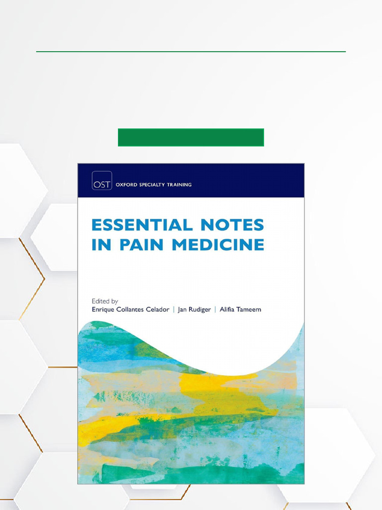 Essential Notes in Pain Medicine Guide | PDF | Pain | Pain Management
