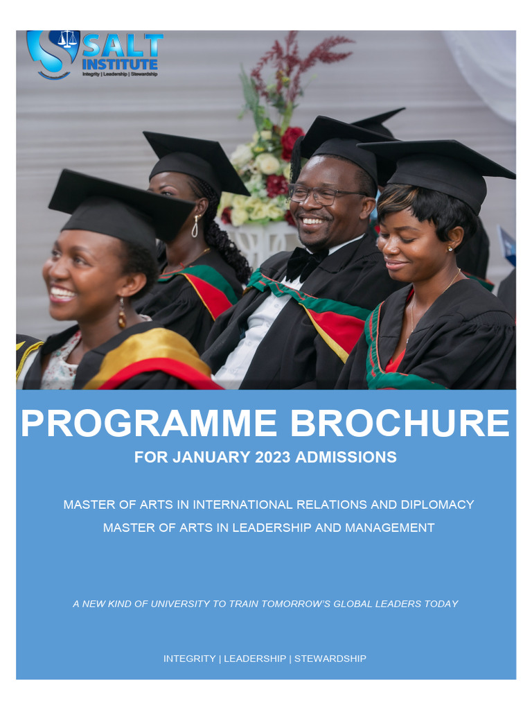 SALT Institute MA Programs Overview | PDF | Leadership | International ...