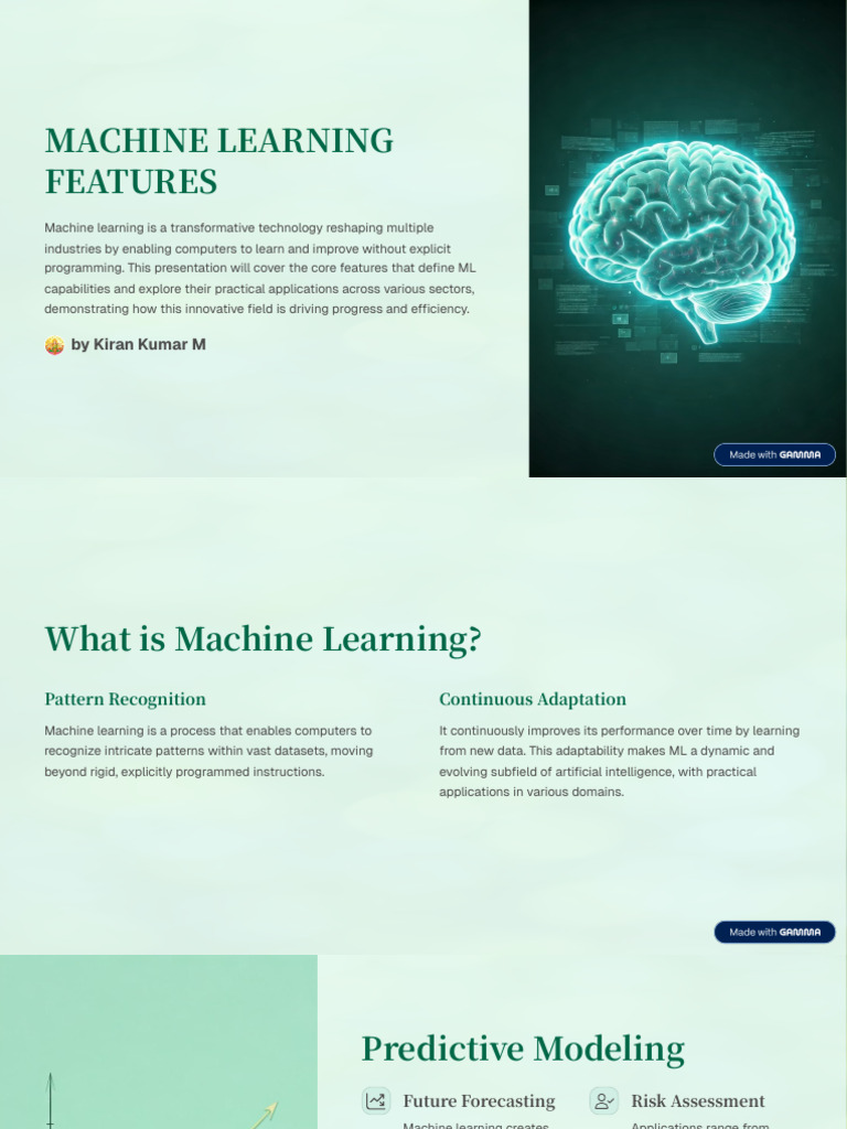 Machine Learning Features | PDF | Machine Learning | Applied Mathematics