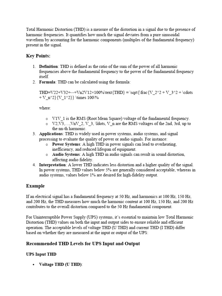 Understanding Total Harmonic Distortion | PDF | Root Mean Square ...
