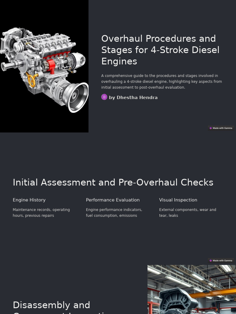4-Stroke Diesel Engine Overhaul Guide | PDF