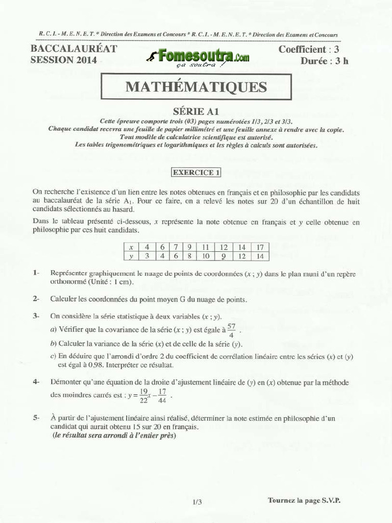 612781c8a1ce8sujet de Maths Bac A1 2014 | PDF