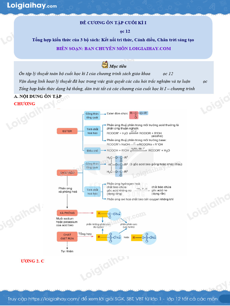 De Cuong On Tap Hk1 Hoa 12 Co Dap An 1730954235 | PDF