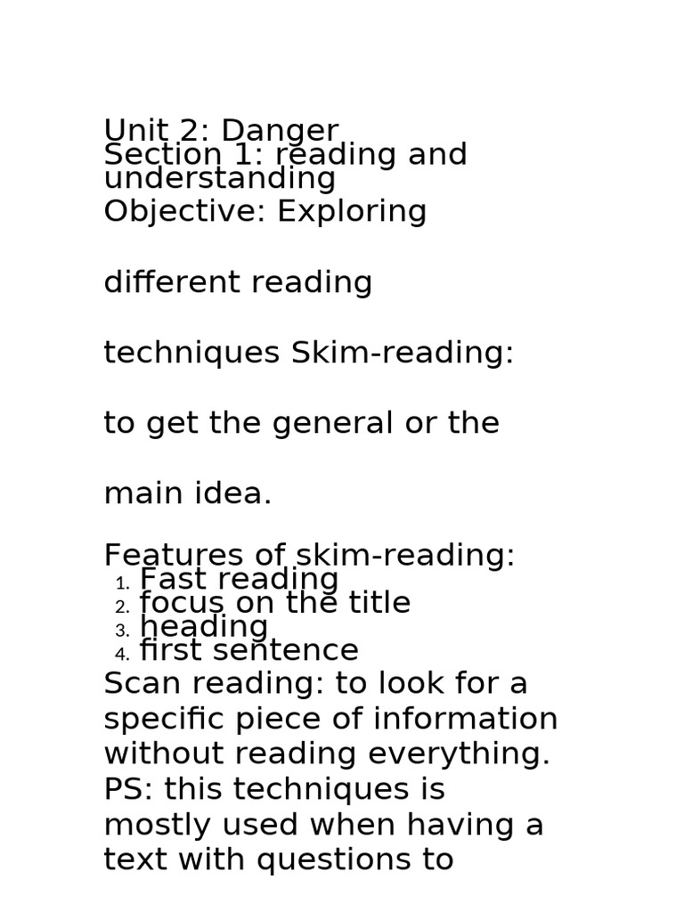 Unit 2 Section 1 2 3 and 4 | PDF | Pronoun | Narration