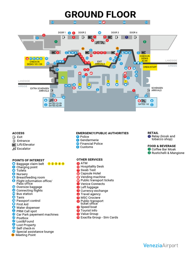 Mapa Do Aeroporto de Veneza | PDF | Airport | Transport