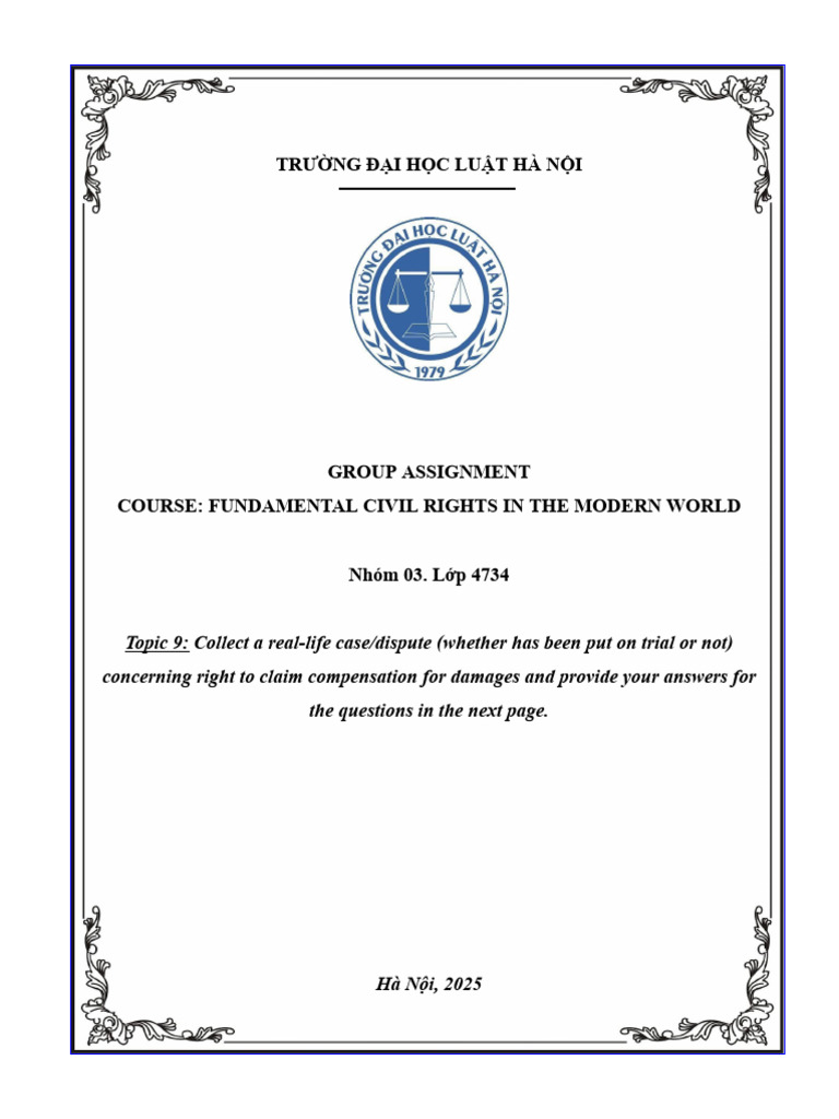 Compensation Claims in Civil Rights Cases | PDF | Damages | Alternative ...