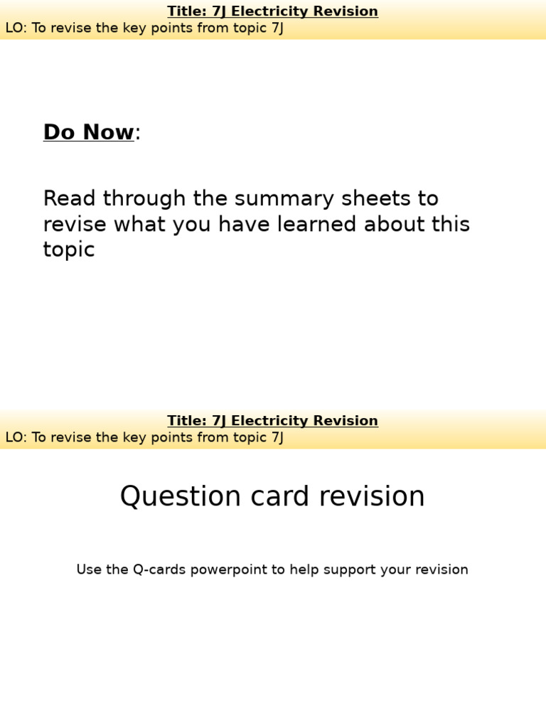 7J - Revision Powerpoint-2 | PDF