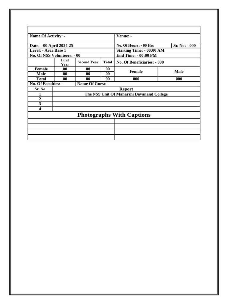NSS Activity Report - April 2024 | PDF