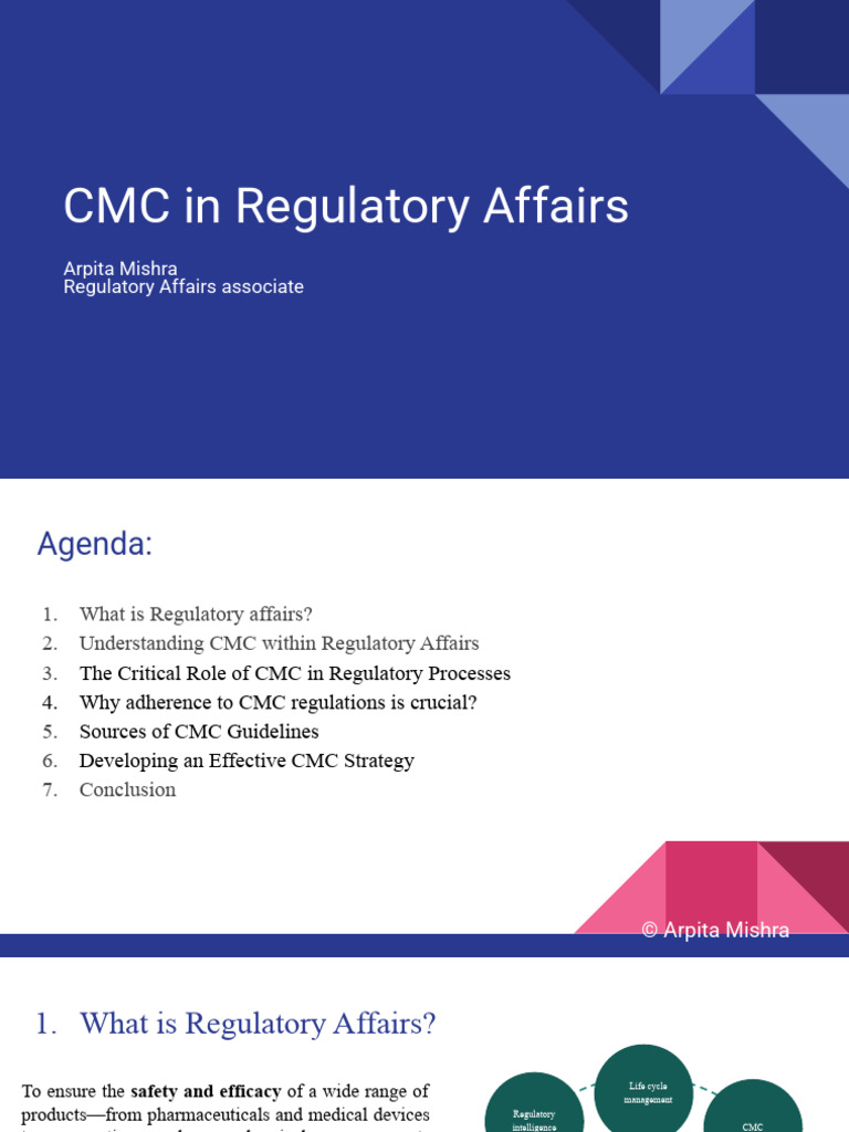 CMC in Regulatory Affairs | PDF | Regulatory Compliance | Pharmacology