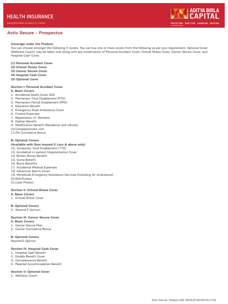 Comprehensive Health Insurance Covers | PDF | Medicine | Insurance