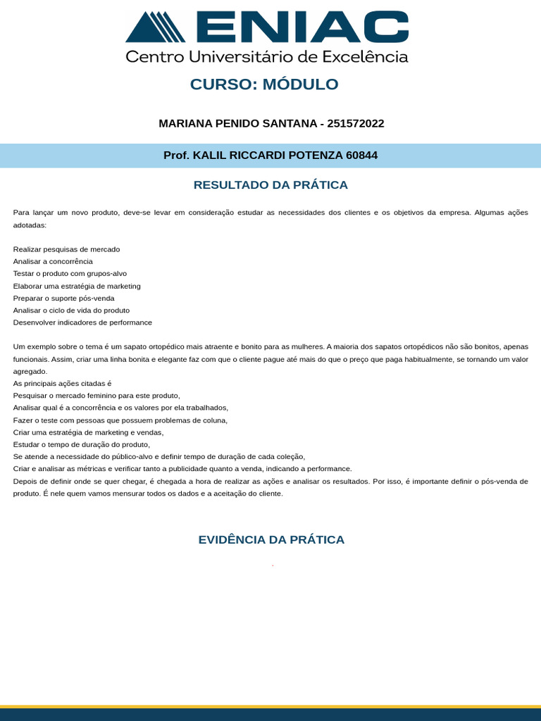 Modelo de Entrega Padrão - Tópicos - ROTEIRO | PDF