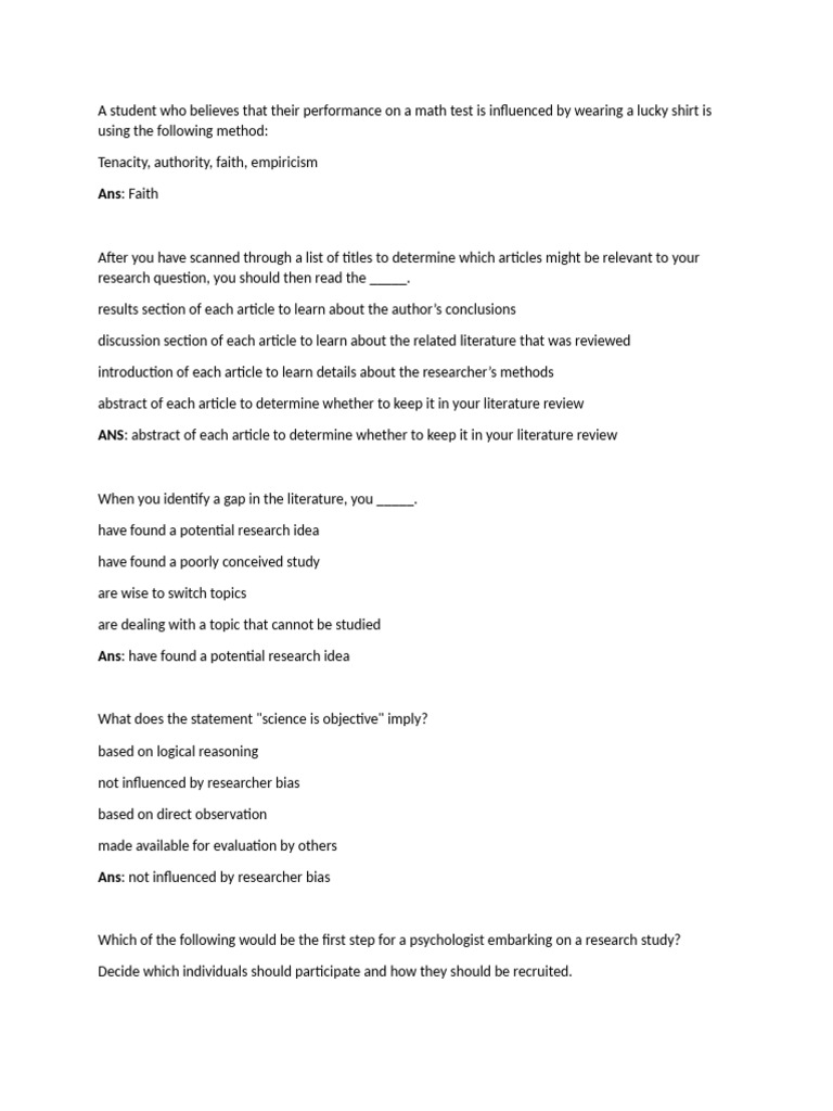 Module Test 1 | PDF | Scientific Method | Inductive Reasoning