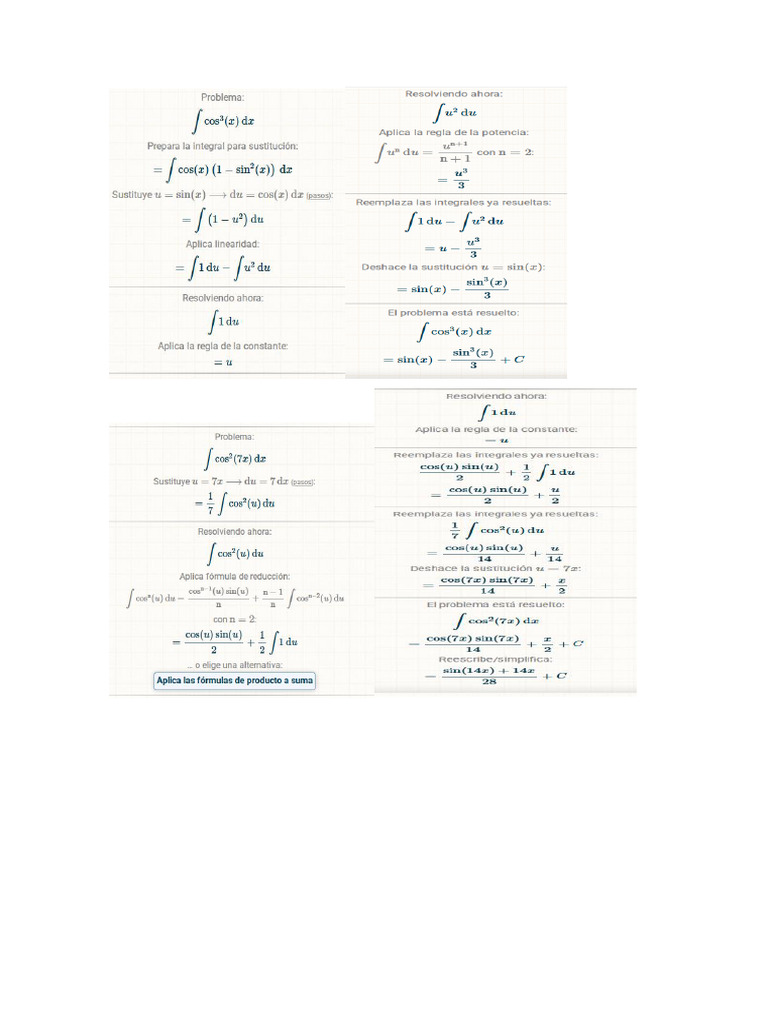Integrales de Identidades Trigo | PDF