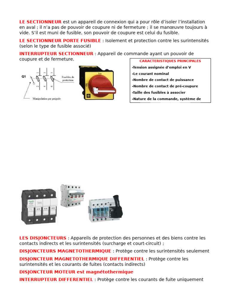 Appareils de commande et protection électrique | PDF | Fusible ...
