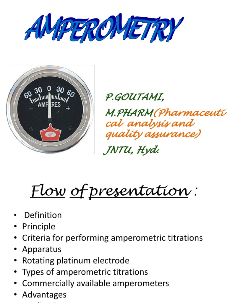 AMPEROMETRY Titration Electric Current