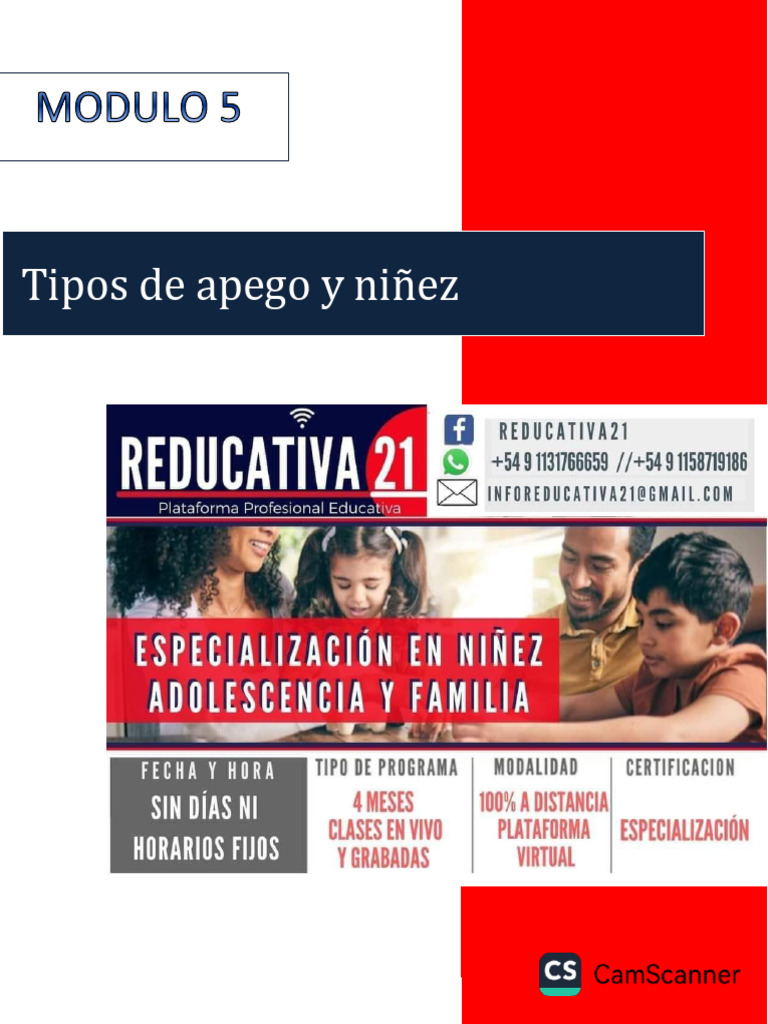 Tipos de Apego y Etapas de la Niñez | PDF | Teoría de apego | Las emociones